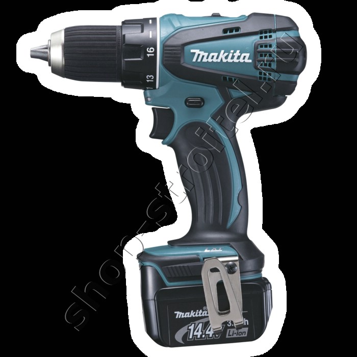 Увеличенная фотография Аккумуляторная дрель шуруповерт Makita BDF 456 RFE